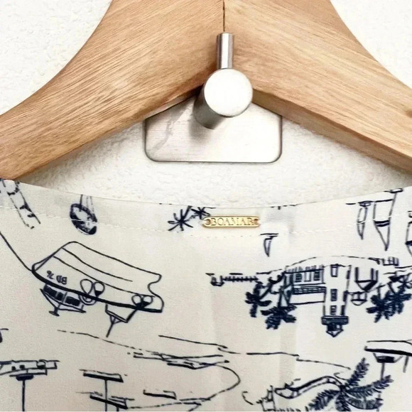 NWT Boamar Blue White Zain Village Blue Maxi Dress, Size Extra Small/Small - Picture 10 of 11